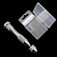 iSuperb Taladro de Mano Precisión Mini Pin Vise Taladro Manual con 10 pz Brocas Helicoidales para DIY Madera Resina…